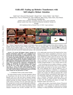 SARA-RT: Scaling up Robotics Transformers with Self-Adaptive Robust
  Attention