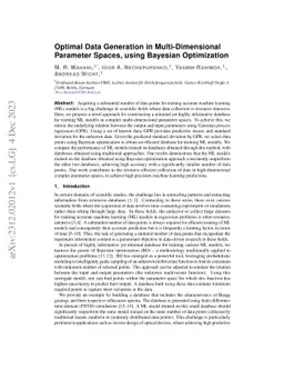 Optimal Data Generation in Multi-Dimensional Parameter Spaces, using
  Bayesian Optimization