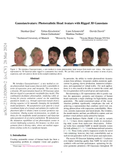 GaussianAvatars: Photorealistic Head Avatars with Rigged 3D Gaussians