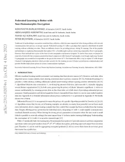 Federated Learning is Better with Non-Homomorphic Encryption