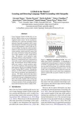 A Glitch in the Matrix? Locating and Detecting Language Model Grounding with Fakepedia