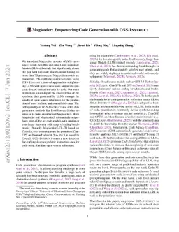 Magicoder: Empowering Code Generation with OSS-Instruct