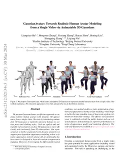 GaussianAvatar: Towards Realistic Human Avatar Modeling from a Single
  Video via Animatable 3D Gaussians