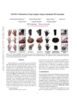 MANUS: Markerless Grasp Capture using Articulated 3D Gaussians