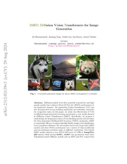 DiffiT: Diffusion Vision Transformers for Image Generation