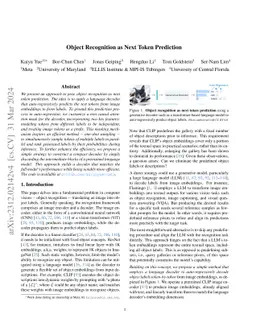 Object Recognition as Next Token Prediction