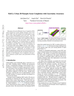 PaSCo: Urban 3D Panoptic Scene Completion with Uncertainty Awareness