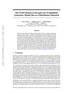 The SVHN Dataset Is Deceptive for Probabilistic Generative Models Due to
  a Distribution Mismatch