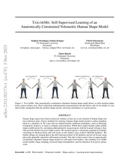 TailorMe: Self-Supervised Learning of an Anatomically Constrained
  Volumetric Human Shape Model