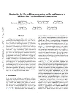 Disentangling the Effects of Data Augmentation and Format Transform in
  Self-Supervised Learning of Image Representations