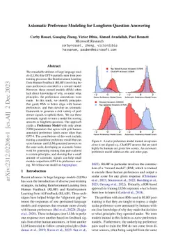 Axiomatic Preference Modeling for Longform Question Answering