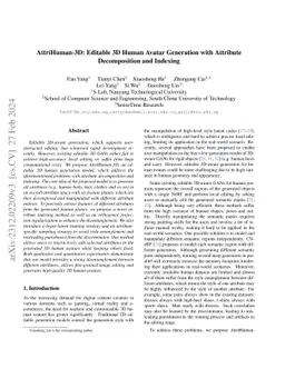 AttriHuman-3D: Editable 3D Human Avatar Generation with Attribute
  Decomposition and Indexing