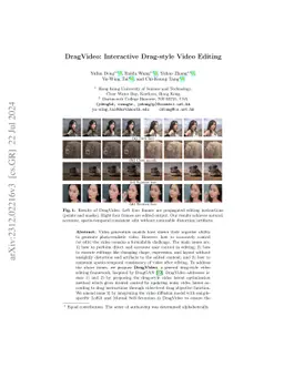 DragVideo: Interactive Drag-style Video Editing