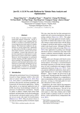 JarviX: A LLM No code Platform for Tabular Data Analysis and
  Optimization