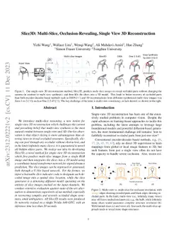 Slice3D: Multi-Slice, Occlusion-Revealing, Single View 3D Reconstruction