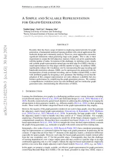 A Simple and Scalable Representation for Graph Generation