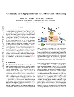 Geometrically-driven Aggregation for Zero-shot 3D Point Cloud
  Understanding
