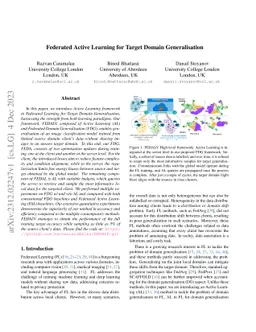 Federated Active Learning for Target Domain Generalisation