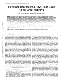 FlowHON: Representing Flow Fields Using Higher-Order Networks