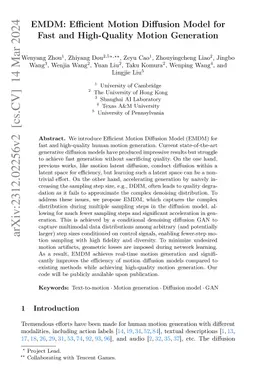 EMDM: Efficient Motion Diffusion Model for Fast and High-Quality Motion
  Generation