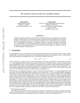 Scaling Laws in Jet Classification