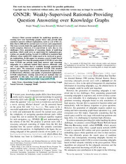 GNN2R: Weakly-Supervised Rationale-Providing Question Answering over Knowledge Graphs