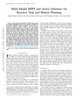 Multi-Modal MPPI and Active Inference for Reactive Task and Motion
  Planning