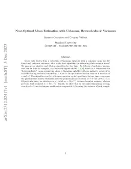 Near-Optimal Mean Estimation with Unknown, Heteroskedastic Variances