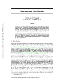 Generator Born from Classifier