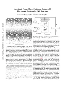 Design and Evaluation of an Uncertainty-Aware Shared-Autonomy System with Hierarchical Conservative Skill Inference