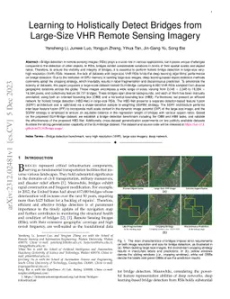 Learning to Holistically Detect Bridges from Large-Size VHR Remote
  Sensing Imagery