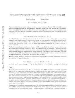 Treatment heterogeneity with right-censored outcomes using grf