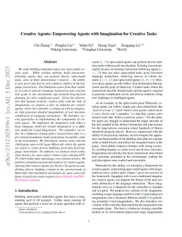 Creative Agents: Empowering Agents with Imagination for Creative Tasks