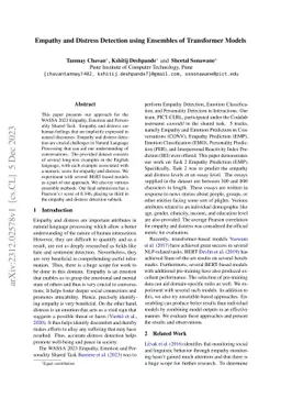 Empathy and Distress Detection using Ensembles of Transformer Models