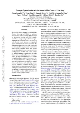 Prompt Optimization via Adversarial In-Context Learning