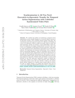 Synchronization is All You Need: Exocentric-to-Egocentric Transfer for
  Temporal Action Segmentation with Unlabeled Synchronized Video Pairs
