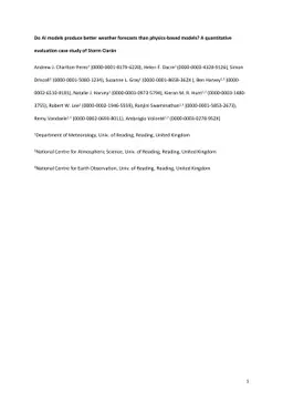 Do AI models produce better weather forecasts than physics-based models?
  A quantitative evaluation case study of Storm Ciarán