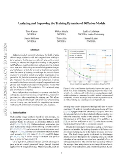 Analyzing and Improving the Training Dynamics of Diffusion Models