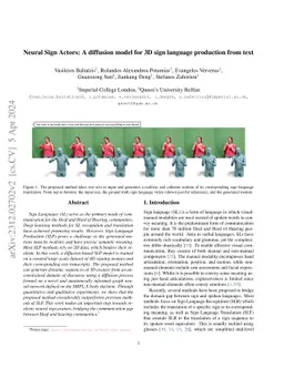 Neural Sign Actors: A diffusion model for 3D sign language production
  from text