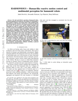 HARMONIOUS -- Human-like reactive motion control and multimodal
  perception for humanoid robots