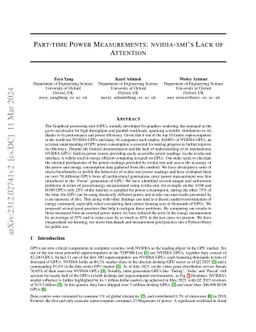 Part-time Power Measurements: nvidia-smi's Lack of Attention