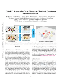 C-NERF: Representing Scene Changes as Directional Consistency
  Difference-based NeRF