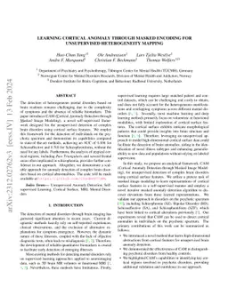 Learning Cortical Anomaly through Masked Encoding for Unsupervised
  Heterogeneity Mapping