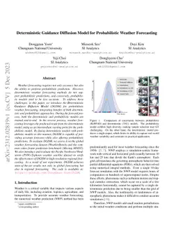 Deterministic Guidance Diffusion Model for Probabilistic Weather
  Forecasting