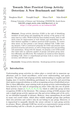 Towards More Practical Group Activity Detection: A New Benchmark and
  Model