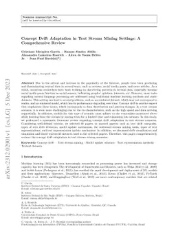 Concept Drift Adaptation in Text Stream Mining Settings: A Comprehensive
  Review