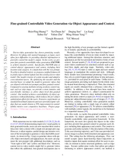 Fine-grained Controllable Video Generation via Object Appearance and
  Context
