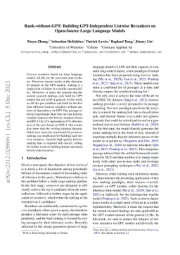 Rank-without-GPT: Building GPT-Independent Listwise Rerankers on
  Open-Source Large Language Models