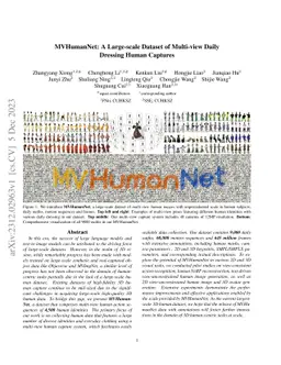 MVHumanNet: A Large-scale Dataset of Multi-view Daily Dressing Human
  Captures