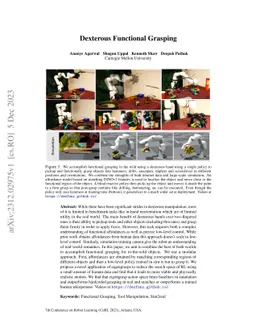 Dexterous Functional Grasping